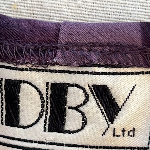 ⭐️ DBY vtg 80s purple floral strap spaghetti strap slip midi dress women jr 11 - Picture 5 of 15